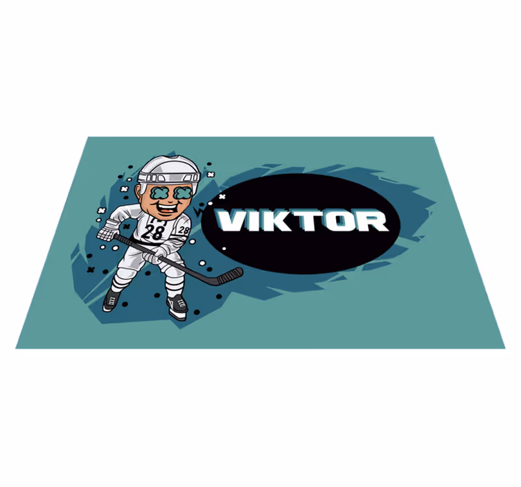 Set de table enfant joueur de hockey cartoon - TenStickers