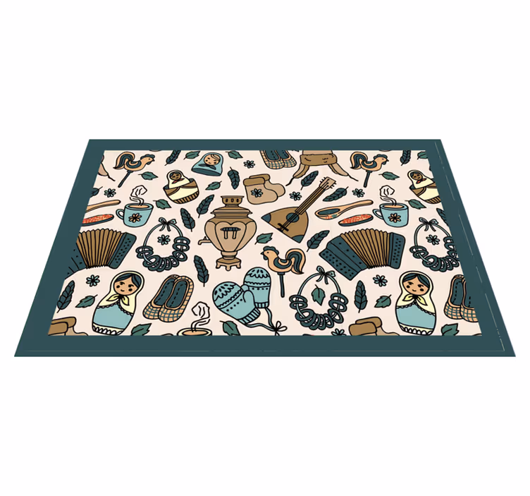 Set de table original motif d'icônes culturelles - TenStickers