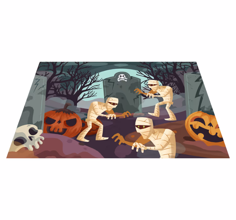 Set de table halloween momies Émergentes cimetière - TenStickers