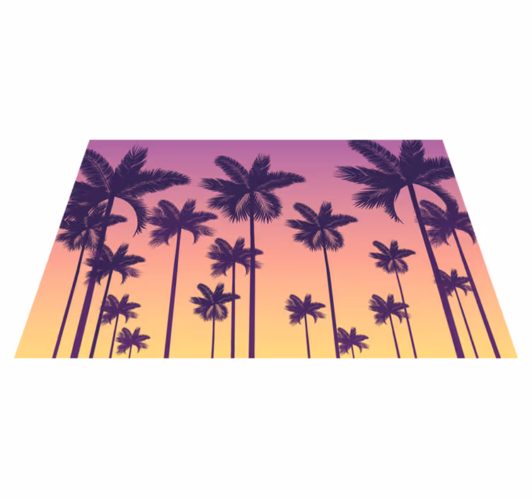 Set de table original coucher de soleil palmier - TenStickers