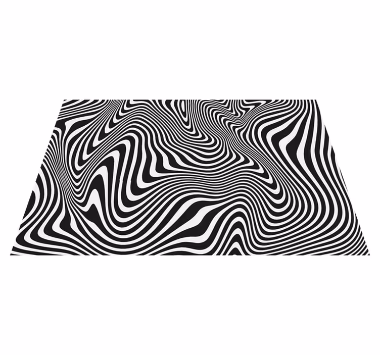 Set de table moderne motifs noirs fluides - TenStickers