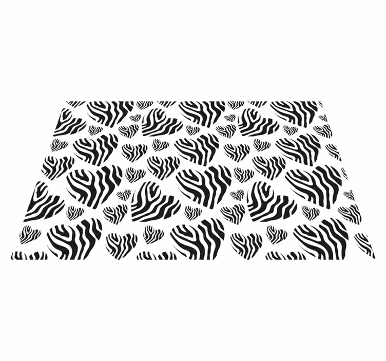 Set de table motif cœur zèbre - TenStickers