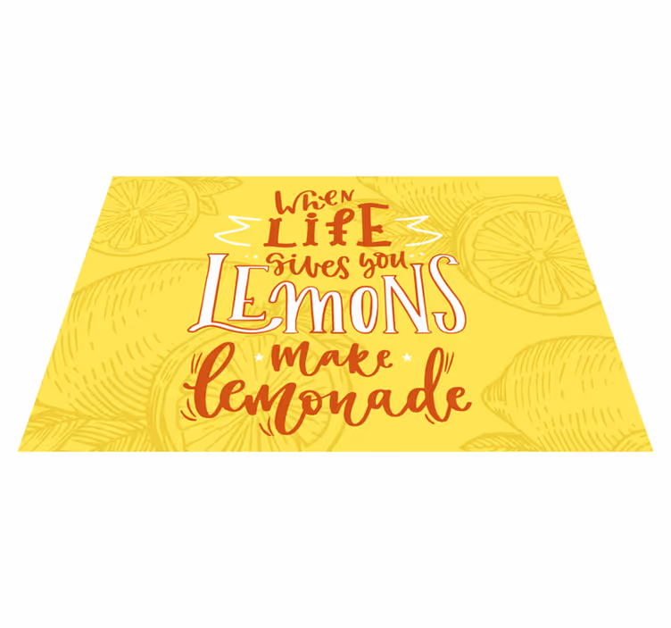 Set de table citation citron motivant - TenStickers