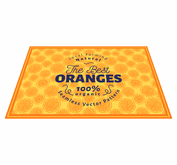 Set de table fruits orange dessin à la main - TenStickers