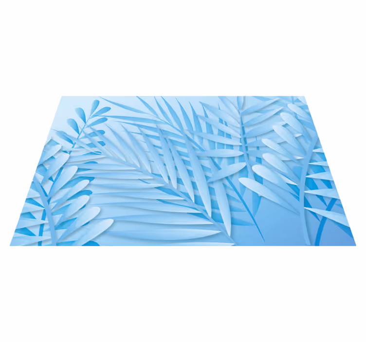Set de table Feuilles différentes nuances bleu - TenStickers