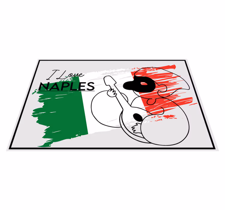 Set de table citation i love naples design - TenStickers