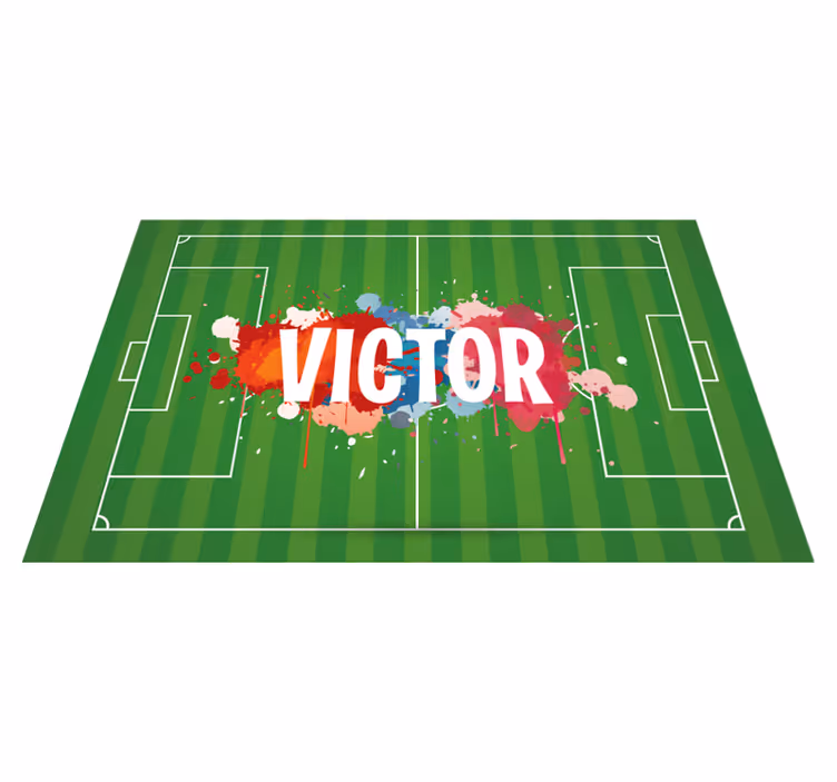 Set de table Terrain de football avec nom - TenStickers