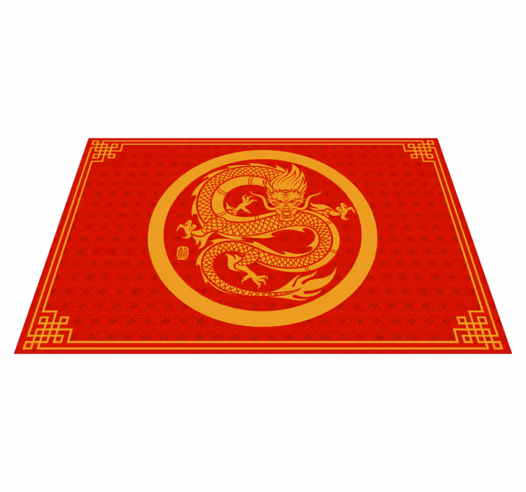 Set de table design elegant Dragon chinois - TenStickers
