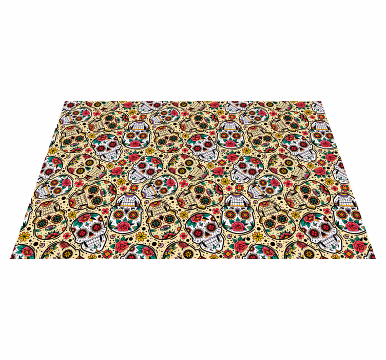 Set de table halloween motif de crânes colorés - TenStickers