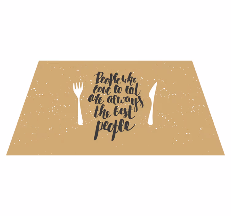 Set de table citation fourchettes et paroles - TenStickers