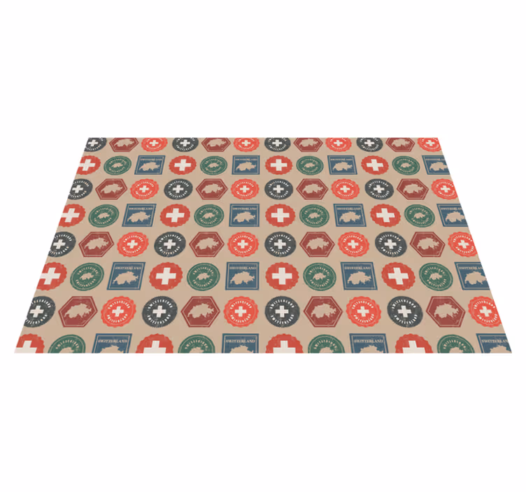 Set de table original avec sceaux du drapeau suisse - TenStickers