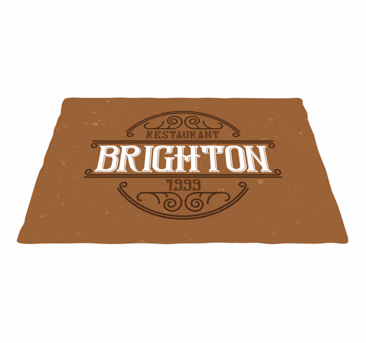 Set de table citation logo restaurant brighton - TenStickers