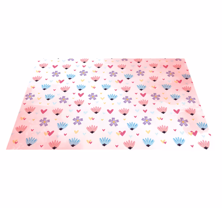 Set de table enfant motifs de cœurs fleuris - TenStickers