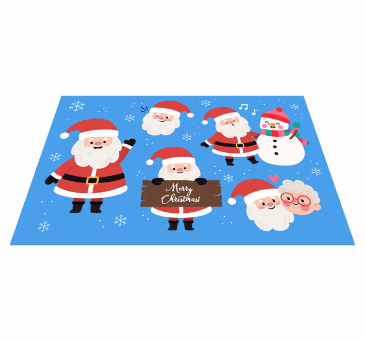 Set de table noël personnages de noël santa - TenStickers