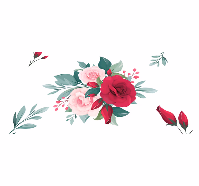 Set de table original motif arrangement floral - TenStickers