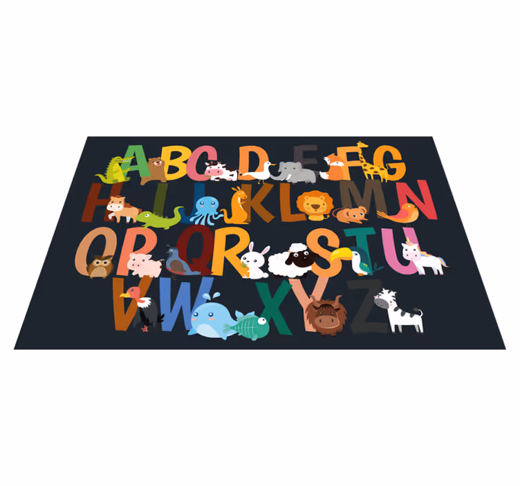 Set de table enfant personnages animaliers alphabet - TenStickers