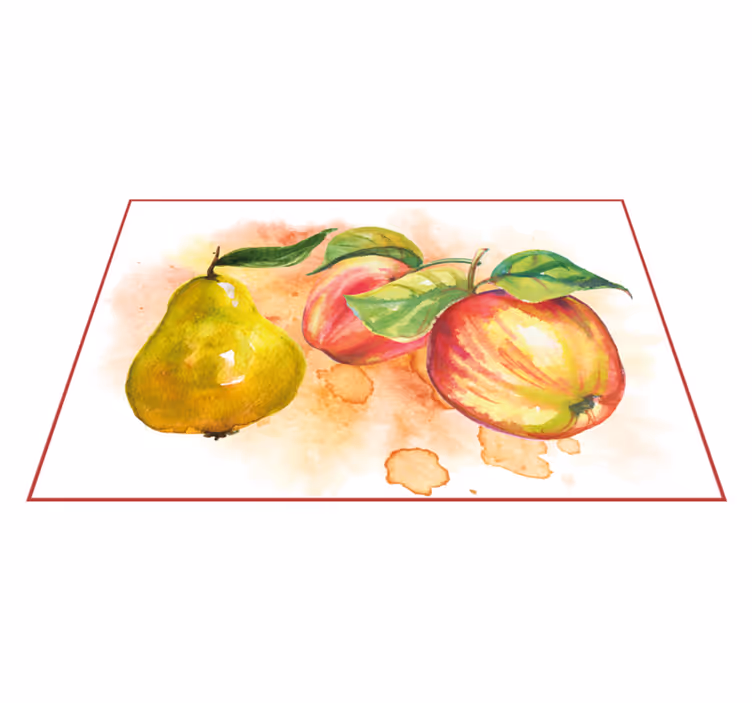 Set de table original Poires et pommes - TenStickers