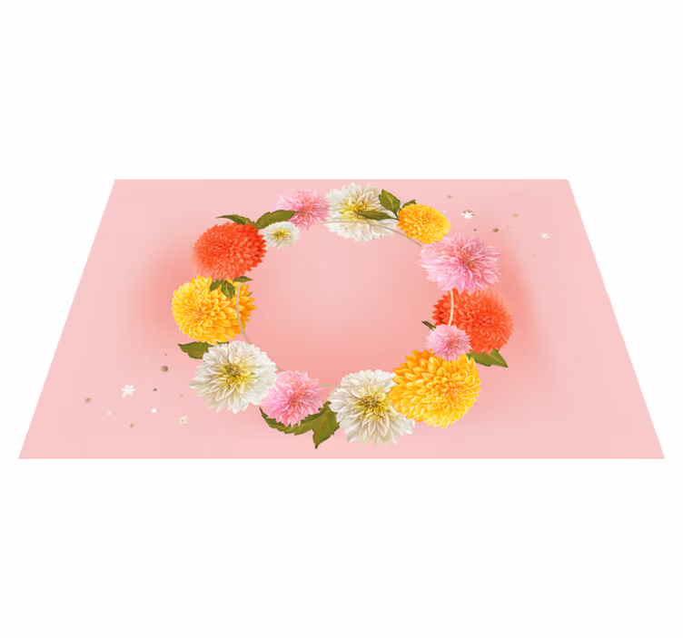 Set de table original cercle floral décoratif - TenStickers