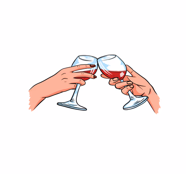 Set de table citation verres à toast - TenStickers