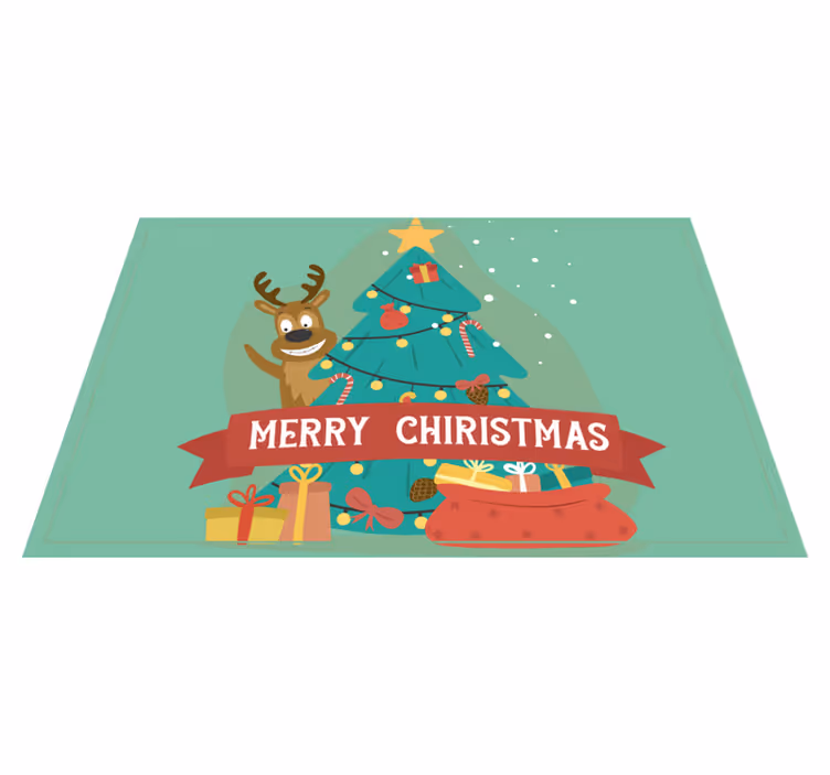 Set de table noël arbre de noël joyeux - TenStickers