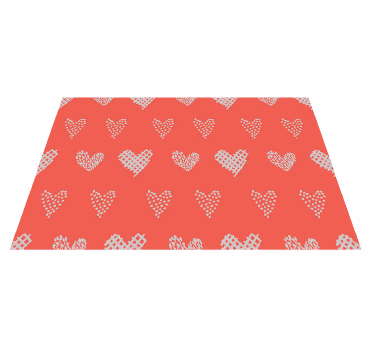 Set de table texture à motif cœur - TenStickers