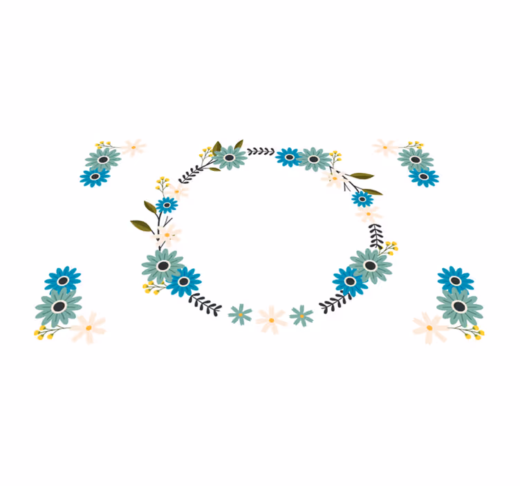 Set de table original cadre floral - TenStickers