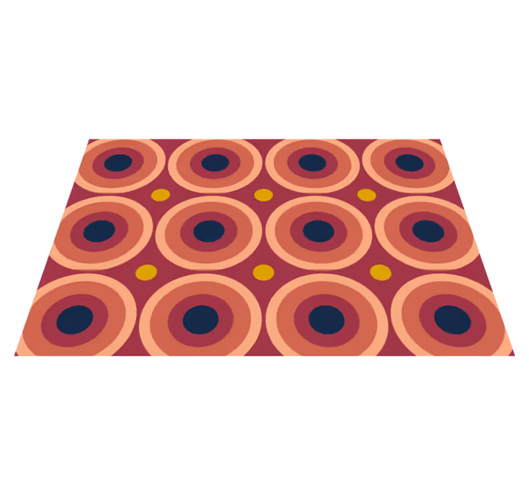Set de table original Cercles orange vintage des années 70 - TenStickers