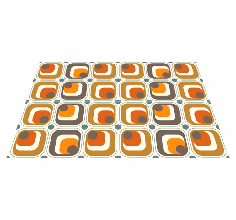 Set de table moderne carrés rétro à motifs - TenStickers