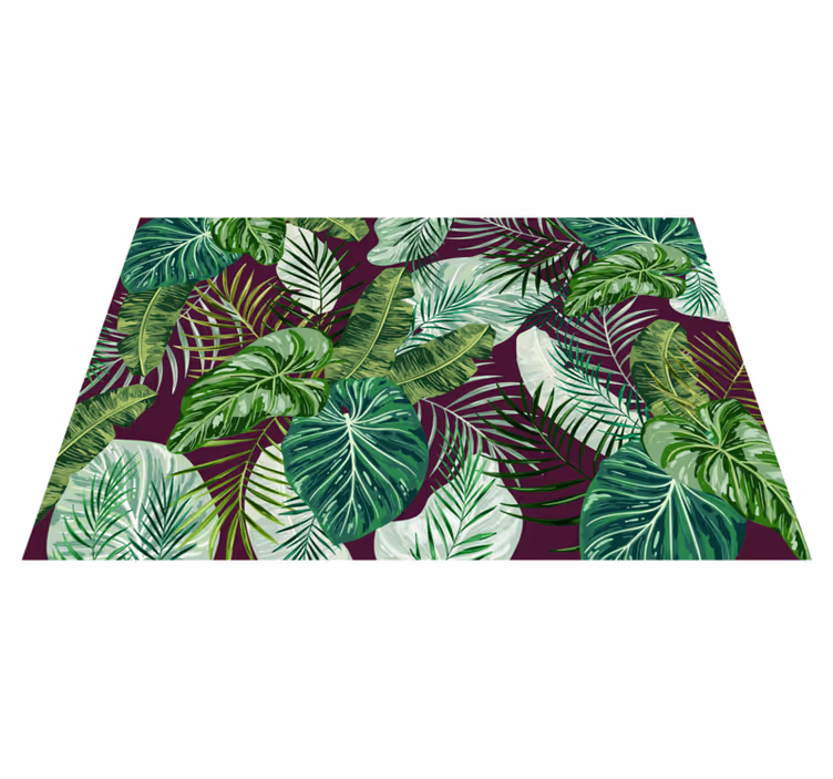 Set de table arrangement de feuilles tropicales - TenStickers