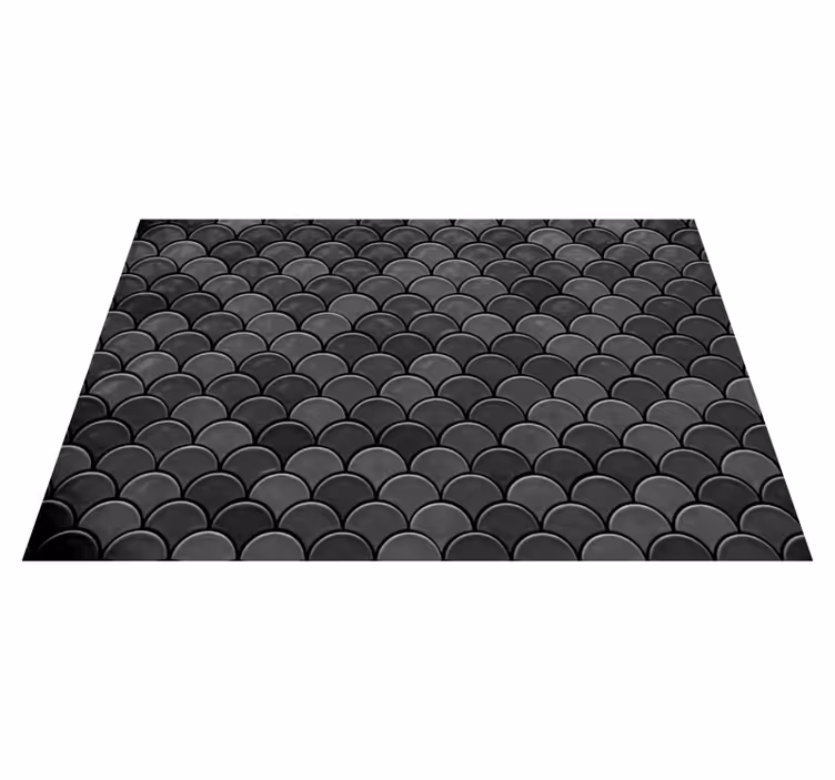 Set de table design bois écailles noires - TenStickers