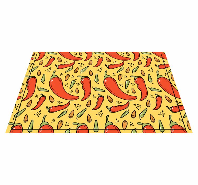 Set de table original motif piment chili - TenStickers