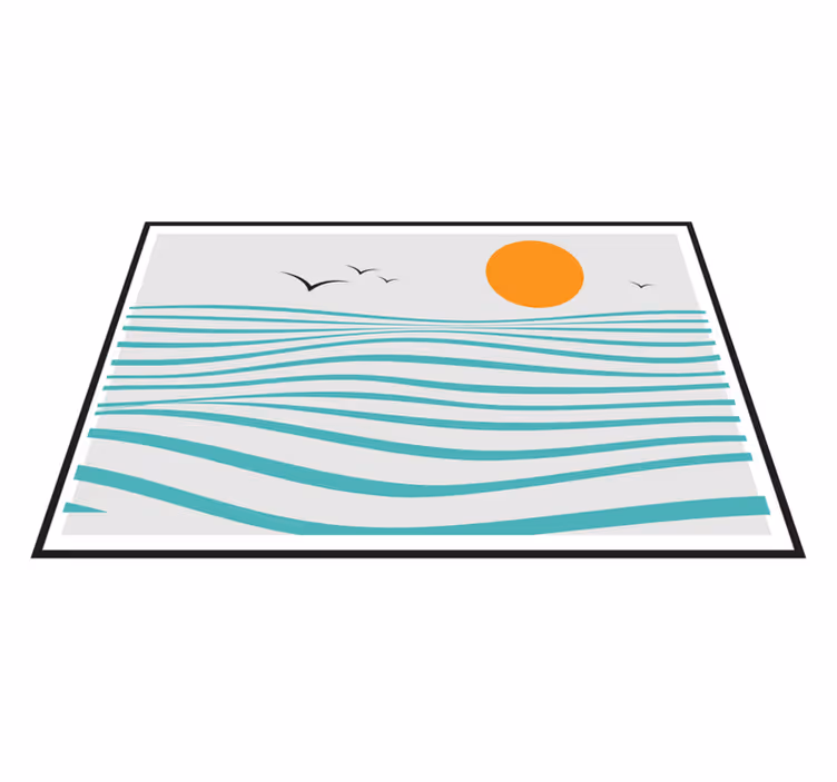Set de table moderne design vagues stylées - TenStickers