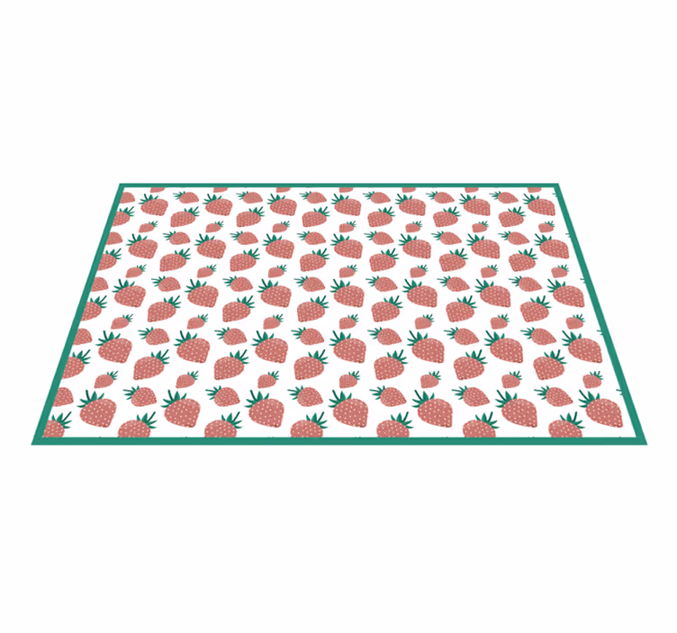 Set de table moderne Fraises colorées faites à la main - TenStickers