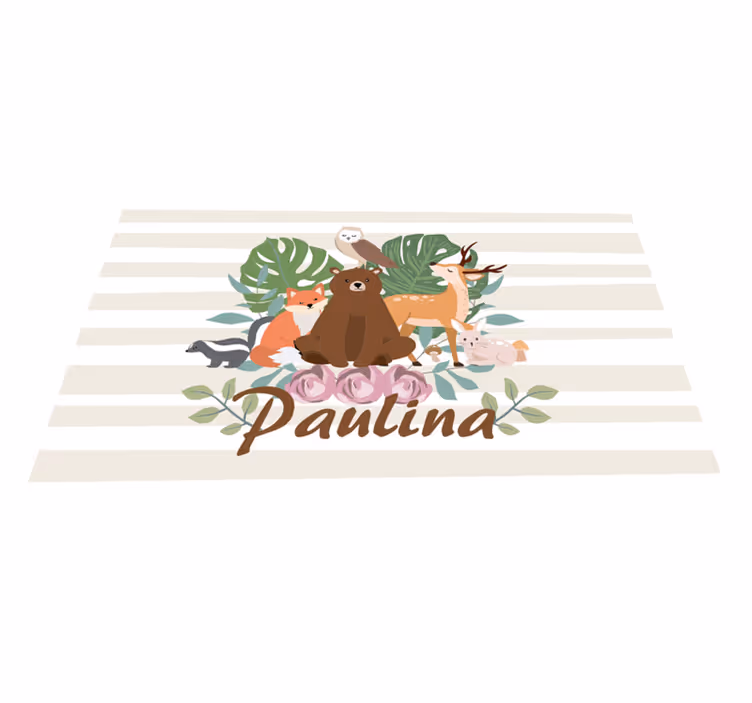 Set de table enfant rassemblement d'animaux fantaisistes - TenStickers