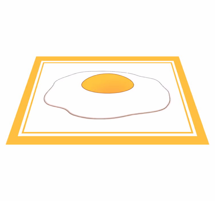 Set de table original forme d'œuf au plat - TenStickers