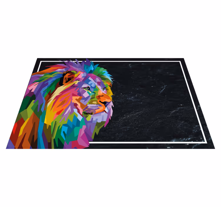 Set de table original Conception de lion coloré - TenStickers