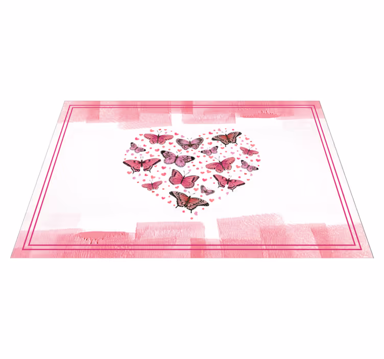 Set de table moderne motif papillons cœur - TenStickers