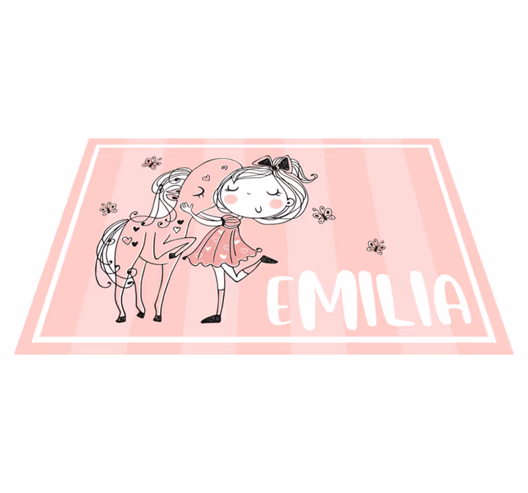Set de table enfant fille charmante cheval - TenStickers