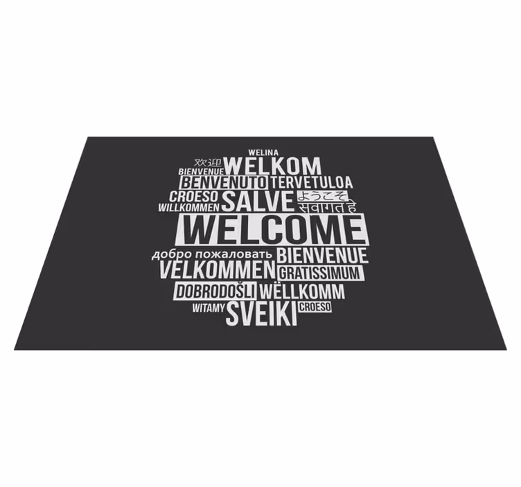 Set de table citation design multilingue accueillant - TenStickers