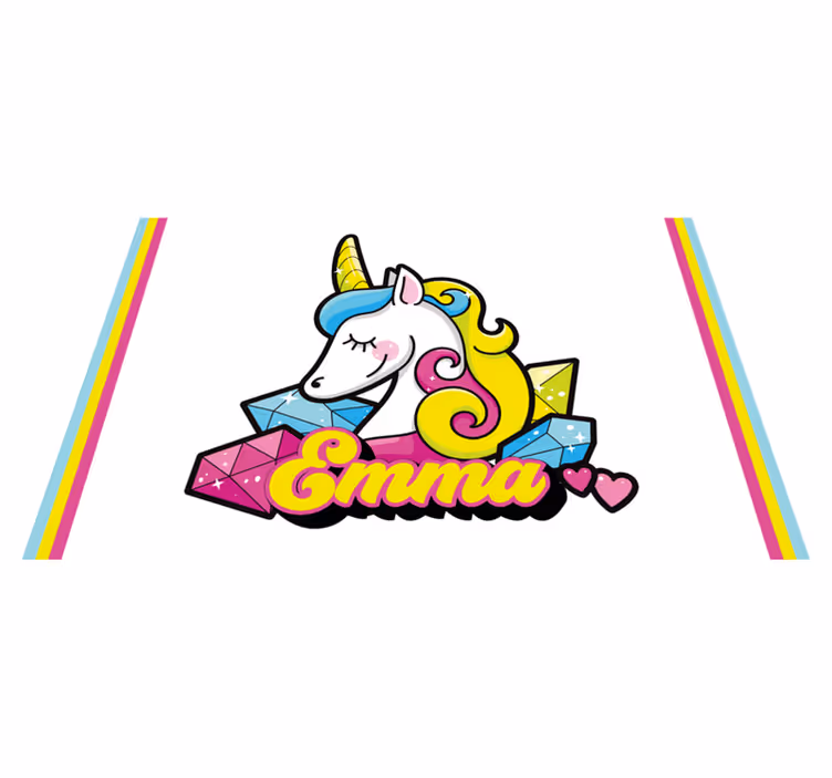 Set de table enfant thème de gemmes licorne - TenStickers