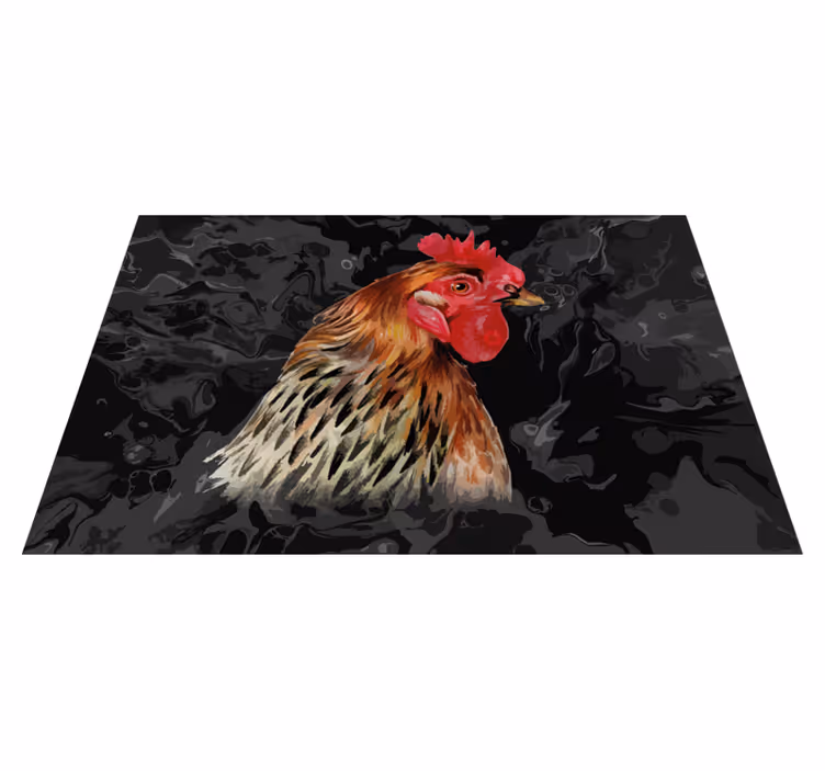 Set de table original portrait de poulet coloré - TenStickers