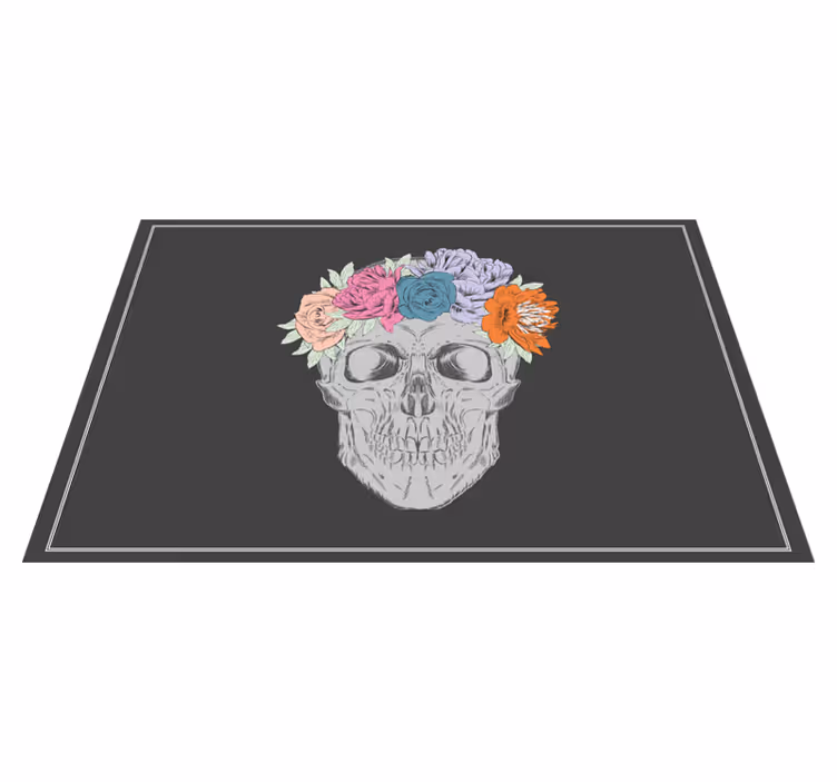 Set de table original couronne florale de skull - TenStickers