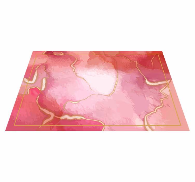 Set de table original Effet marbre rose et or - TenStickers
