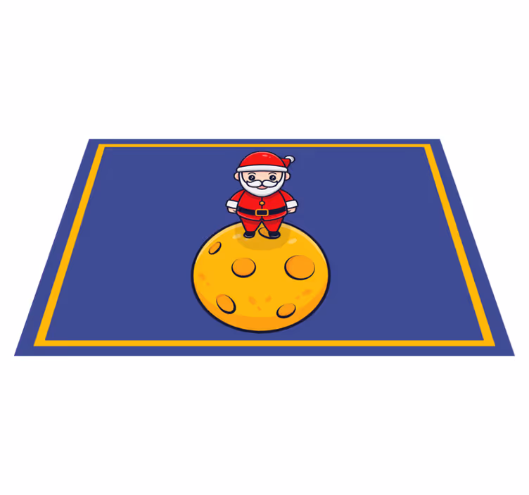 Set de table noël père noël sur la lune - TenStickers