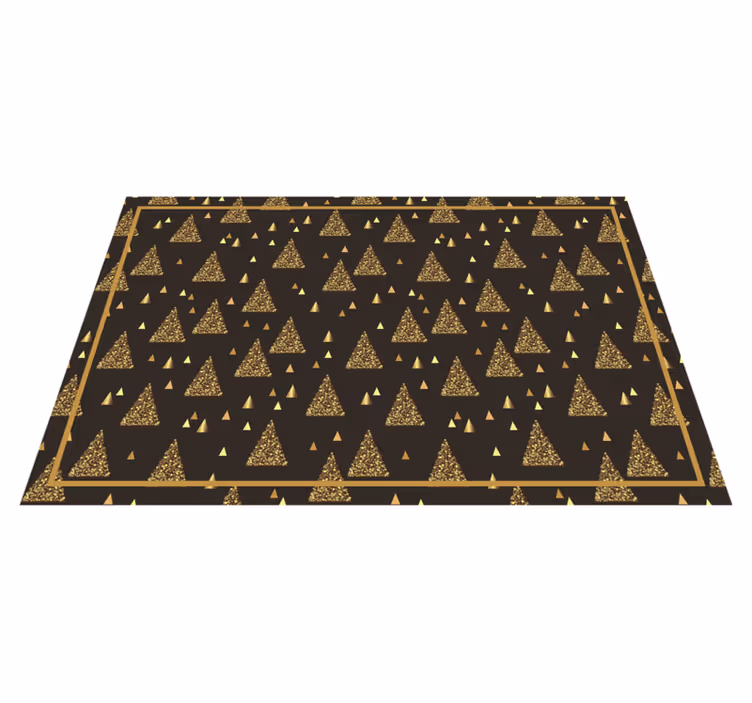 Set de table noël arbres de noël dorés élégants - TenStickers