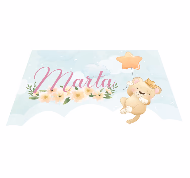 Set de table enfant lion mignon avec ballon - TenStickers