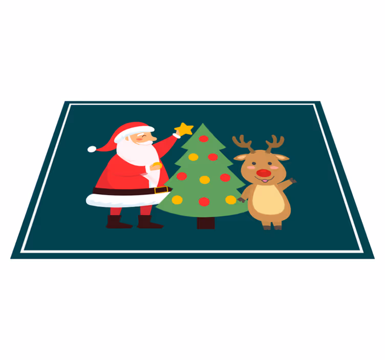 Set de table noël père noël et rennes - TenStickers