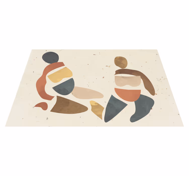 Set de table moderne figures humaines abstraites - TenStickers