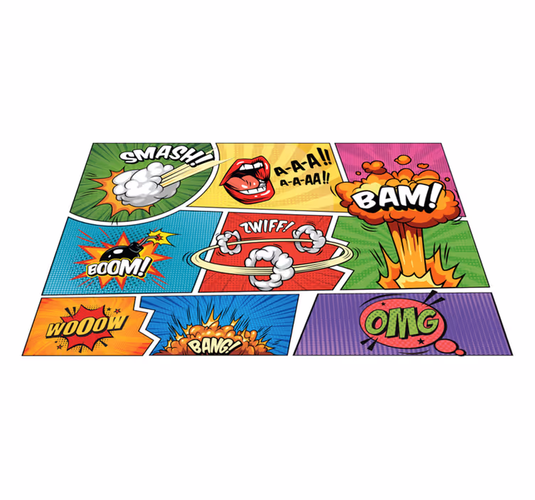 Set de table original Bande dessinée de super-héros rétro - TenStickers