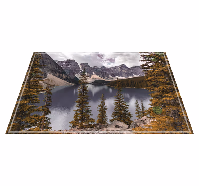 Set de table moderne vue panoramique sur les montagnes - TenStickers